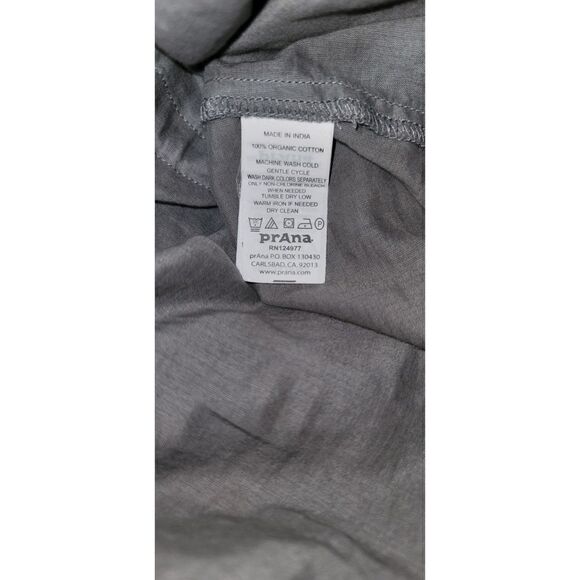 Prana Embroidered Drop Waist Drawstring 100% Cotton Roll Sleeve Tunic - Size M - Picture 13 of 13